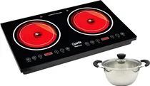 Fogão Elétrico Infravermelho Quanta QTCEI220 1800W 220V 50/60HZ + Caçarola 18CM