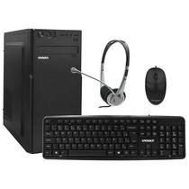 Gabinete Kit Satellite K702 com Mouse /Fone de Ouvido/Teclado Espanhol - Preto