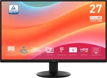 Monitor Gamer MSI 27" Pro MP272L Full HD 1MS/100HZ HDMI/DP