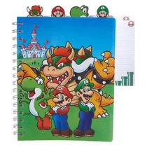 Jakks Mario 4 Tabbed Spiral Journal 5788