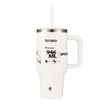 Garrafa Térmica Terrano Spotie Cup - 946ML - com Canudo - Branco