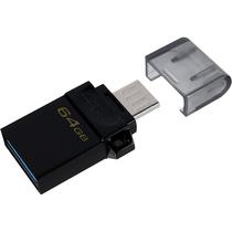 Pendrive Kingston Datatraveler MICRODUO3 G2 DTDUO3G2/64GB - 64GB - Preto