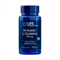 N-Acetil-L-Cisteína 600MG Life Extension 60 Cápsulas