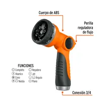 Regador de Plastico Truper 17479 8 Funciones