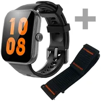 Smartwatch Aiwr Peps 1S A2501 com GPS/Bluetooth - Preto + Pulseira