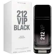 Tester Carolina Herrera 212 Vip Black Edp 100ML Masc