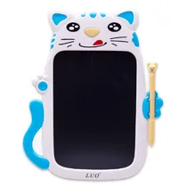 Painel de Escritura Tablet Luo LCD 9.0" Pulegadas LU-A83 Digital Gráfico Eletrônico Portátil Placa de Desenho Manuscrito Pad para Crianças Adultos Casa Escola Escritório - Azul/Branco