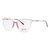 Armacao para Oculos de Grau RX Visard FL6009 54-15-140 C3 - Rosa/Dourado/Preto