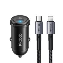 Carregador para Carro Mcdodo CC-7492 USB-C + Cabo USB-C To Lightning / 30W - Preto