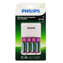 Carregador de Pilha Philips SCB2445NB/97 2450MAH 4 Pilhas