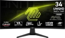 Monitor Gamer MSI 34" Mag 346CQ Curvo Uwqhd 1MS/180HZ HDMI/DP