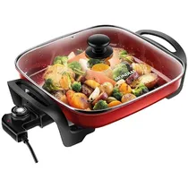 Panela Elétrica Mondial Multicook Red PE-49-RC 1.200 Watts 220V ~ 60 HZ - Vermelha/Preta