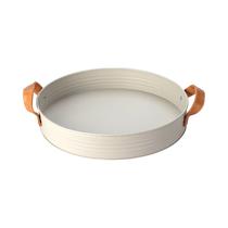 Bandeja Redonda Con Asas KPM 064491 30 X 5 CM Beige