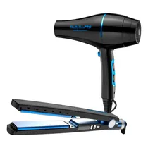 Kit Babyliss Pro Nano Titanium BBLPP43UZ - Secador + Prancha de Cabelo - Preto