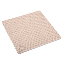 Descanso Panela Silicone Quadrado - Xadrez Creme