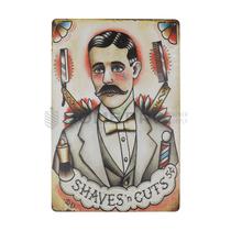 Placa Decorativa Vintage de Barberia 20CM X 30CM