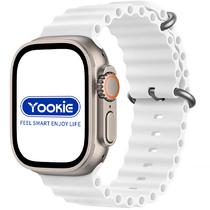 Smartwatch Yookie T800 Ultra 49 MM com Bluetooth - Dourado/Branco