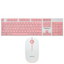 Teclado BT FTX FTXGK600 c/Mouse s/fio Branco/Rosa Espanhol