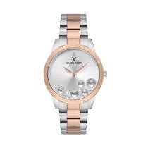 Relogio Analogico Feminino Daniel Klein Premium DK.1.12612-6 - Prata/Rosa Ouro