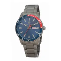 Relógio Analógico Masculino Sergio Tacchini Archivio ST.1.10015-5 com Pulseira de Aço Inoxidável - Cinza e Azul