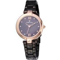 Relogio Analogico Daniel Klein Premium DK11878-5 Feminino, Metal - Preto e Rosa Ouro