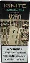 Vape Descartavel Ignite V250 Cactus Lime Soda 25000 Puffs Gold