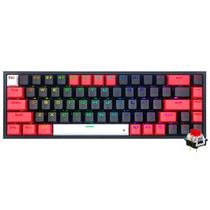 Teclado Redragon K631RGB-Pro-BR Castor Mecani B/R Black/Red/White