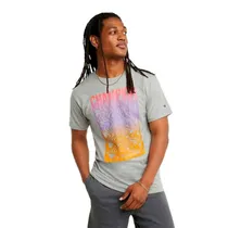 Remera Champion Classic Graphic Tee Oxford Gray