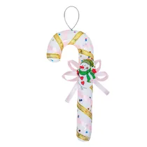 Enfeite Bengala Natal Rosa/Dourado 18×8 CM