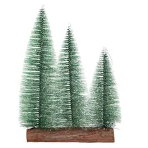 Conjunto 3 Arvorezinhas Natal Madeira 21-27-32CM