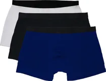 Boxer Longo Hydrant BH00002 (3 Unidades) Branco/Preto/Azul - Masculino
