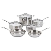 Jogo de Panelas Cuisinart 77-10P1 de Aço Inoxidável 10 Peças