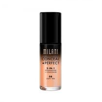 Base Corretivo Milani Conceal + Perfect 2IN1 08 Light Tan 30ML