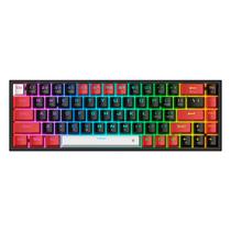 Teclado Gamer Redragon Castor Pro K631 RGB Switch Hot-Swap Layout 65% Sem Fio Bluetooth Wirelees e Wired - Preto Vermelho Branco