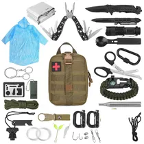 Kit de Sobrevivência com Bolso NF6301 de Várias Ferramentas de Emergência/ Ferramenta de Equitação de Defesa Tática para Acampamento / Caminhadas / Caça / Acessórios de Aventura