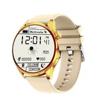 Relogio Smartwatch M103 + Fone de Ouvido Sem Fio / com 2 Pulseiras (Silicone e Aco Inox) - Dourado