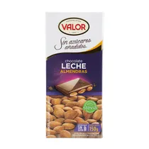 Chocolate Sin Azúcar Valor Leche Con Almendras 150G