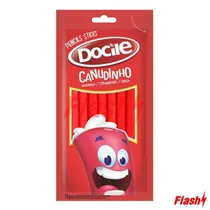 Bala de Gelatina Docile Canudinho Morango 70G