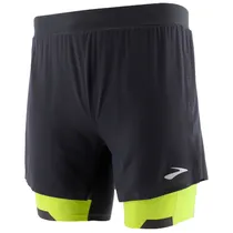 Short Brooks Masculino Run Visible 5" 2-IN-1 s Asphalt/Nightlife – 211405044