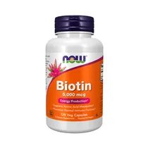 Suplemento Now Sports Biotin 5000MCG 60 Cápsulas