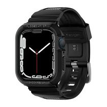 Capa com Pulseira Spigen Rugged Armor Pro para Apple Watch Series 7 / Se / 6 / 5 / 4 (45MM/ 44MM) - Preto