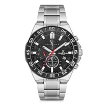 Relogio Analógico Masculino Daniel Klein DK.1.12733-1 Exclusive Gents / Pulseira de Aço Inoxidável - Prata/Preto