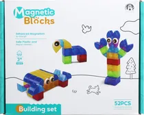 Cubos Magnéticos de Construção Magnetic Blocks Chuang Huang - CH1371 (52 Pçs)