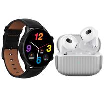 Kit Smartwatch e Fone de Ouvido G-Tide R2 Pro + H21 - Bluetooth - Black / Silver