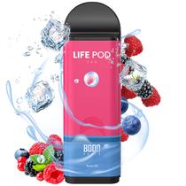 Vape Descartavel Life Pod Eco 8000 Puffs com 50MG Nicotina - Triple Berry