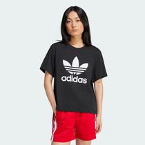 Adidas Remera Fem Trifolio Tee Boxy IU2422 Negro (T)M