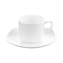 Taza de Té Con Plato Wilmax WL-993003/Ab 200ML Blanco