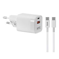 Carregador HYEC44C 30W USB/Type-C Cabo