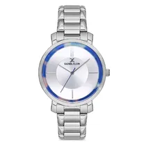 Relógio Analógico Feminino Daniel Klein DK.1.12705-1 Premium Ladies / Pulseira de Aço Inoxidável - Prata/Azul