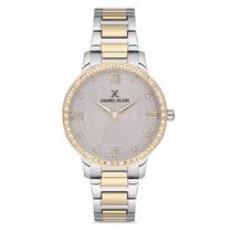 Relogio Analogico Feminino Daniel Klein DK.1.12727-2 Premium Ladies / Pulseira de Aco Inoxidavel - Prata/Dourado